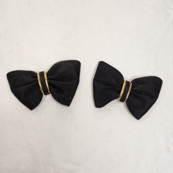 Vintage Accessories - 80s Bow Shoe Dress Clips